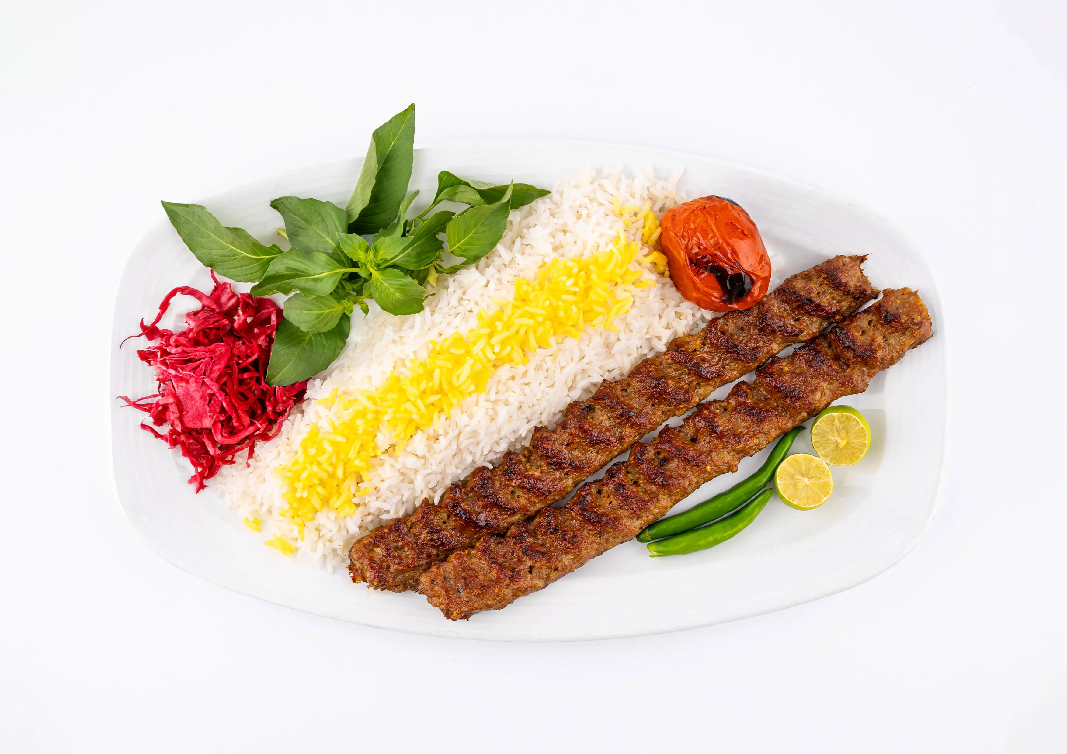 چلو کباب کوبیده مخصوص